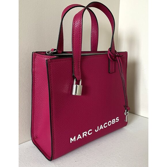 New Marc Jacobs Mini Grind Leather Tote Lipstick Pink - Picture 4 of 6